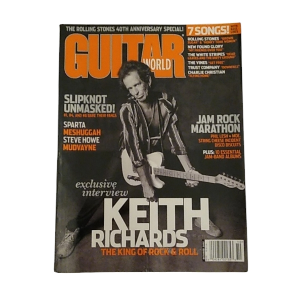 🎸KEITH RICHARDS OCTOBER 2002 GUITAR WORLD MAGAZINE ISSUE